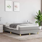 vidaXL Boxspring bed 120x200 cm stof lichtgrijs, Huis en Inrichting, Verzenden, Nieuw, Twijfelaar, 120 cm