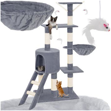 Krabpaal Dominik 144cm - grijs, Dieren en Toebehoren, Katten-accessoires, Verzenden, Nieuw