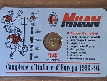 AC Milan - Calcio - 1993 - Herdenkingsmunt, Nieuw