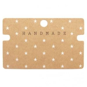 10 x Sieraden kaartjes Handmade 100 x 60 mm – brown, Ophalen of Verzenden, Nieuw