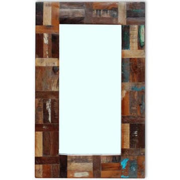 vidaXL Spiegel 80x50 cm massief gerecycled hout, Huis en Inrichting, Verzenden, Nieuw