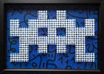 Wawapod (1991) - Space Invader Bleu Doodle, Antiek en Kunst, Kunst | Schilderijen | Modern