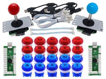 HQ 2-player Arcade Combo Set met MX Silent Led Drukknopp..., Nieuw