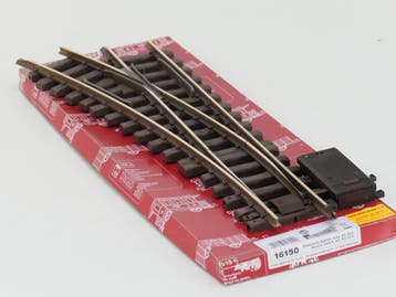 LGB 16150 Elektr.Weiche,links.R3,22.5Grad (Messing, Wissel), Gebruikt, Rails, Ophalen of Verzenden, LGB