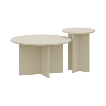 Salontafel Verummetka set van 2 havermout [en.casa], Verzenden, Nieuw