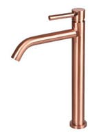 Wastafelkraan hoog 31 x 17 cm geborsteld koper, Doe-het-zelf en Verbouw, Sanitair, Ophalen of Verzenden, Nieuw, Koper, Bad