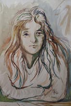 Alberto Sughi (1928-2012) - Giovane ragazza seduta al banco