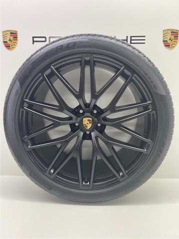 Porsche Macan III GTS  ORIGINELE 21inch RS Spyder met banden, Ophalen, Gebruikt, 295 mm, Banden en Velgen