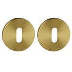 Set van twee sleutelplaatjes ø52x6mm Permafix PVD goud, Verzenden, Nieuw