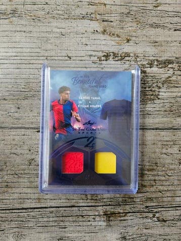 Leaf Lamine Yamal, Kylian Mbappe 6/45 Memorabilia kaart,, Nieuw