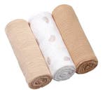 Baby Ono Crinkled Beige/Nougat 3 Stuks Hydrofiel Luiers, Verzenden, Nieuw