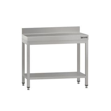 GGM Gastro | RVS werktafel ECO - 800x700mm - met onderschap, Verzenden, Nieuw in verpakking, Meubilair