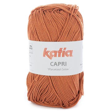 Katia Capri - 82166 roestbruin - Katoen Garen, Hobby en Vrije tijd, Breien en Haken, Ophalen of Verzenden, Nieuw