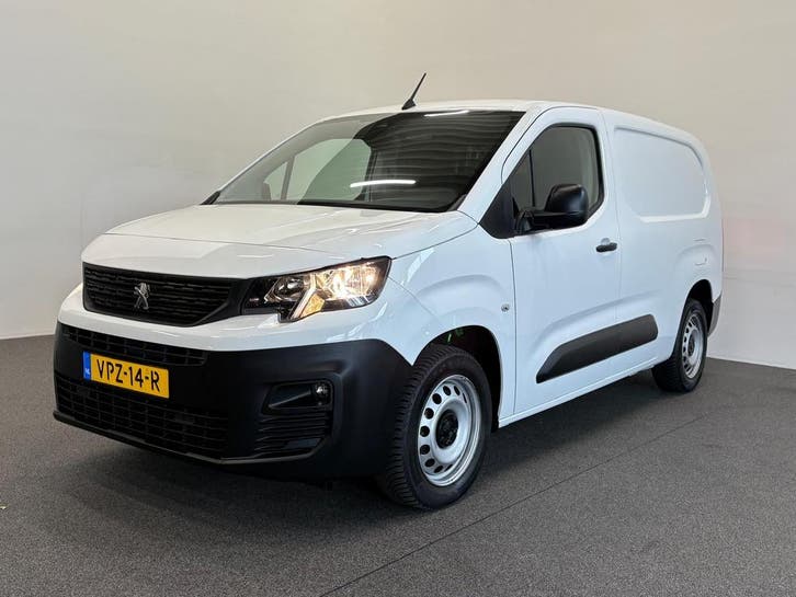 Peugeot Partner 1.5 BlueHDI Premium Long, Auto's, Bestelauto's, Lease, Grijs, Handgeschakeld, Wit, Financial lease, Stof, Diesel