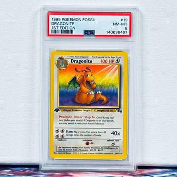 Pokémon Graded card - DRAGONITE #19 - Pokémon - PSA 8, Nieuw