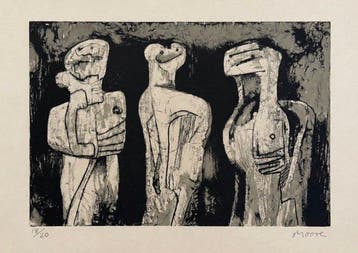 Henry Moore (1898-1986) - Three Standing Figures