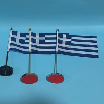 Griekse Vlag Bureau - 14x21cm Polyester Tafelvlag, Verzenden, Nieuw