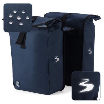 Brisby Dubbele Fietstas Rolltop 39-48 Liter Waterdicht - BL, Verzenden, Nieuw