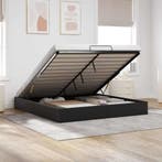 vidaXL Ottoman Bedframe Zwart King size Kunstleer, Verzenden, Nieuw, Zwart, Overige materialen