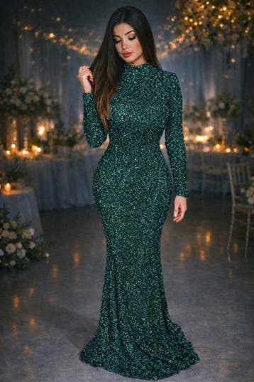 Klassieke en elegante galajurk S/M/L/XL, Kleding | Dames, Ophalen of Verzenden, Nieuw, Groen, Onder de knie