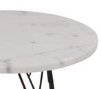 Bijzettafel salontafel marmer rond 55 cm metaal onderstel, Huis en Inrichting, Tafels | Salontafels, Minder dan 50 cm, Overige materialen
