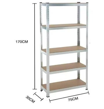 5-laags Galvaniseerde Stellingkast – Metalen Opslagrek 875kg, Verzenden, Nieuw