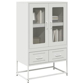 vidaXL buffetkast 68x39x111,5 cm staal wit, Verzenden, Nieuw, Metaal