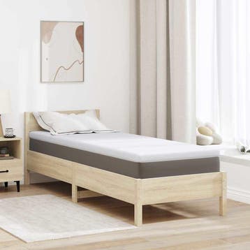 vidaXL Traagschuimmatras topper 80 x 200 cm Thick Stof-100%, Huis en Inrichting, Slaapkamer | Beddengoed, Verzenden, Nieuw, Wit