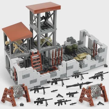 Bouwset Militaire Basis WO2 - Modelbouw Speelgoed met Wapens, Verzenden, Nieuw