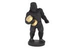 Decoratiefiguur KING APE 30cm gorilla zwart goud - 48044, Ophalen of Verzenden, Nieuw