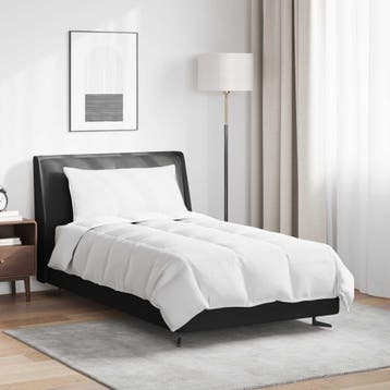 vidaXL Zomer Dekbed met kussen 2 pcs Wit Donsveertjes, Huis en Inrichting, Verzenden, Nieuw, Wit