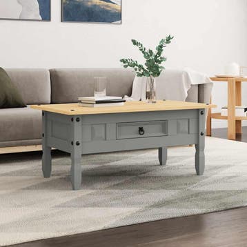 vidaXL Salontafel 100x55x44 cm Mexicaans grenenhout, 100 tot 150 cm, Verzenden, Nieuw, 50 tot 100 cm