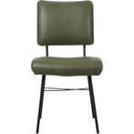 Leren eetkamerstoel Solid - Granada Moss (olijf/groen) -, Huis en Inrichting, Stoelen, Ophalen of Verzenden, Nieuw, Overige kleuren