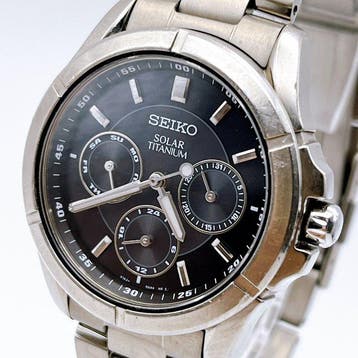 Seiko - Solar Titanium - Zonder minimumprijs - V14J-0AE0 -
