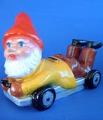 Tuinkabouter monteur op rolwagen, Verzenden, Nieuw