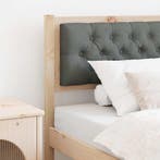 vidaXL Hoofdbord Anders Bruin en donkergrijs 90 cm Massief, Verzenden, Nieuw, Bruin, Hout