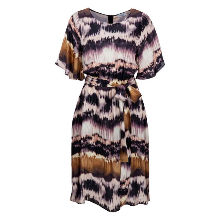 Princess goes Hollywood • batik print jurk • 36, Kleding | Dames, Jurken, Bruin, Nieuw, Maat 36 (S), Verzenden