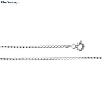 Zilveren fijne lange gourmet schakel ketting 45 cm 1.5mm, Sieraden, Tassen en Uiterlijk, Kettingen, Verzenden, Nieuw, Zilver