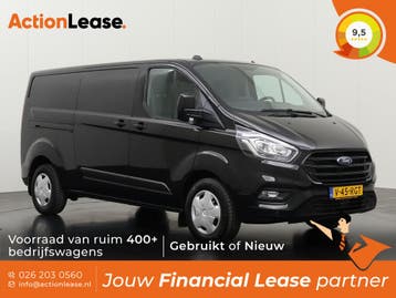Ford Transit Custom Bestelbus L2 H1 2022 Diesel, Auto's, Zwart, Zwart, Nieuw, Dealer onderhouden