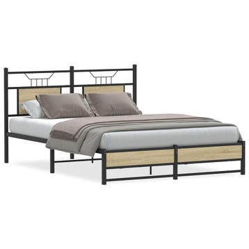 vidaXL Bedframe zonder matras hout sonoma eikenkleurig, Bruin, Verzenden, Overige maten, 200 cm