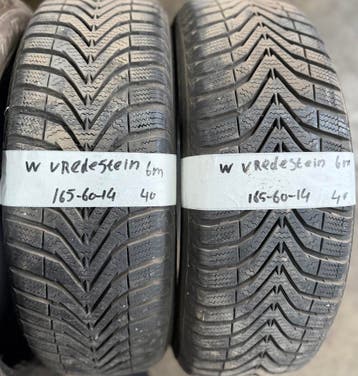 2x 165-60-14 Vredestein Winter 2x 6mm €40 Per Band 165 60 14, Ophalen, 14 inch, Gebruikt, Winterbanden