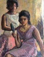 Ramon Cortès Casanova (1906-1977) - Mujeres con espejo