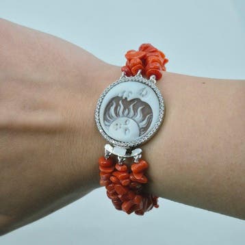 Koraal - Zilver - Armband - CORALLO MEDITERRANEO