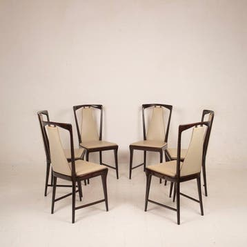 Atelier Borsani Varedo - Osvaldo Borsani - Stoel (6) -, Antiek en Kunst, Antiek | Meubels | Stoelen en Banken