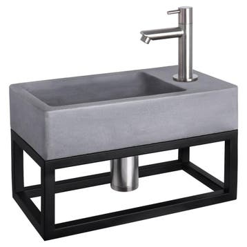 Fonteinset Differnz Force Beton en Handoekrek 40x22x9 cm, Ophalen of Verzenden, Nieuw, Overige typen