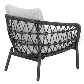 Arezzo low dining loungestoel antraciet rope, Tuin en Terras, Tuinstoelen, Ophalen of Verzenden, Nieuw