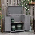 Tuinkast 74x43x88 cm – Houten Opbergkast met 2 Deuren, Verzenden, Nieuw