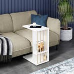 [en.casa] Bijzettafel Siikainen laptoptafel op wielen 44x29x, Huis en Inrichting, Tafels | Bijzettafels, Verzenden, Nieuw
