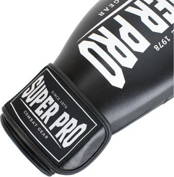 Super Pro Combat Gear Champ (kick)bokshandschoenen Zwart/Wit, Ophalen of Verzenden, Gebruikt