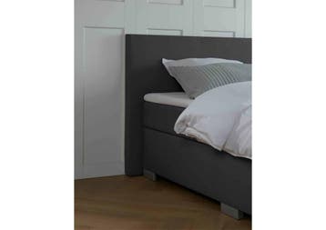 ACTIE! Boxspring Milano 140 200 Antraciet, Verzenden, Nieuw, 140 cm, Twijfelaar